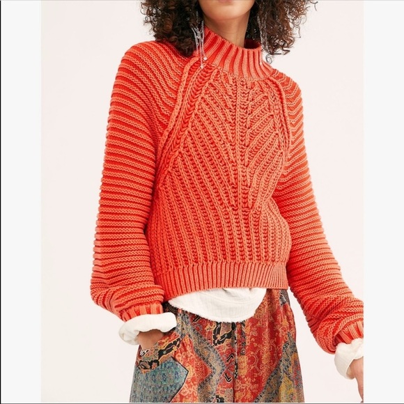 NWOT Free People Mock Neck Sweater - Picture 1 of 8